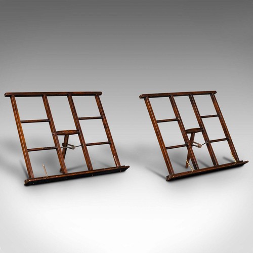 Pair antique duet stands - of,