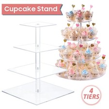 4 Tier Cupcake Stand Candy Muffin Dessert Christmas Round Holder Halloween Party