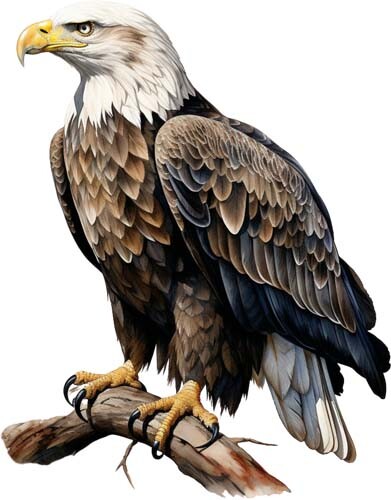 Colourful bald eagle - colourful, wall