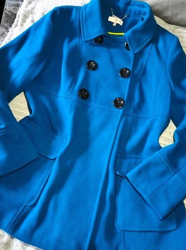 Wool blend blue double - blue,