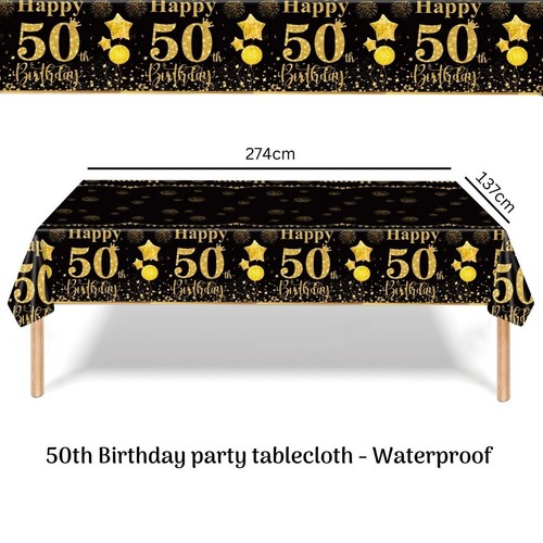 50th birthday tableware - 50th,
