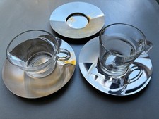 NESPRESSO View 1x Lungo & 1 x Expresso Coffee Cups 3x Saucers Design Atelier VGC