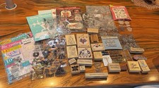 Job Lot Of Craft Items Mostly Christmas Themed Rubber Stamps Etc- Others Listed