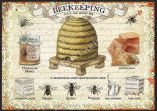 Bee keeping Metal Sign Honey Beehive Queen Bees at work Wall Plaque Home Kitchen