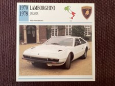 Lamborghini Jarama,   1970-78,  High Performance Car, Italy, Collectors Card