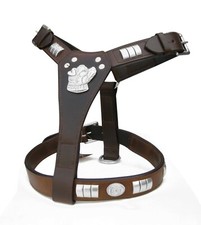 DOG LEATHER HARNESS STAFFY