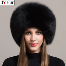 100% natural Fox Fur Hat Women