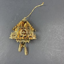 Danbury Mint 2006 Cuckoo Clock Ornament 23 KT Gold Plated