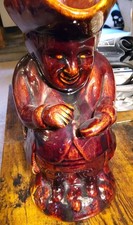Rockingham Style Brown Treacle Glazed Toby Jug The Snuff Taker 24 cm Damaged 