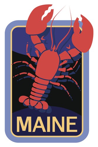 Maine lobster retro travel - maine,