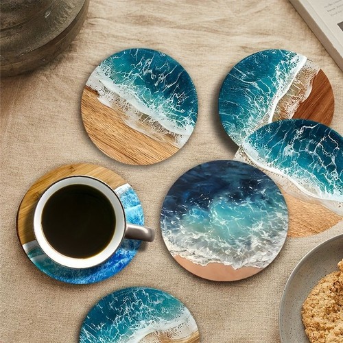 Acacia wood wavy - wood, dining