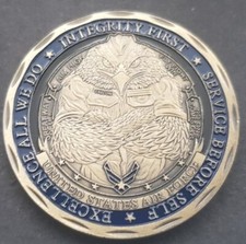 40mm US Air Force Department Challenge Coin With Coin Stand For Displaying 
