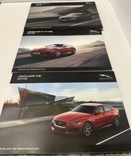 2018 Jaguar XJ, F Type & XE Car Sales Brochure Catalogs Lot Hardcover & Soft