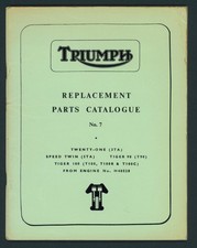 Triumph 350 500 T90 T100 3TA 5TA (1965-on) Parts List Catalogue Book Manual FV80