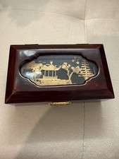 Vtg Chinese Lacquered Carved