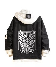 Attack On Titan Denim Hoodie