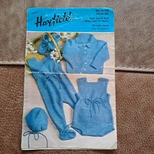 Vintage Hayfield H/211 baby outfit knitting pattern