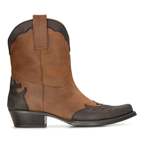 Men leather western boots - men's,