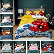 Japanese Ethnic Quilt Duvet Cover Bedding Set Pillowcase Single Double King Size