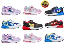 BOYS GIRLS LIGHT UP TRAINERS OFFICIAL CHARACTER SHOES KIDS SNEAKERS UK SIZE 5-2