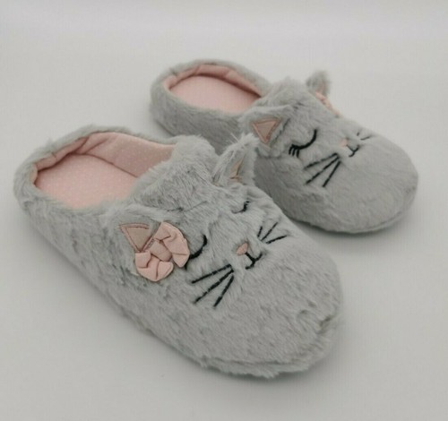 Girls kids grey faux - girls, cat