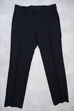Gucci Mens Smart Suit Pants Trousers Size 48R W35” L41.5” Black Straight Fit