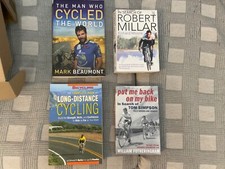 CYCLING BOOKS: ROBERT  MILLAR, TOM SIMPSON, MARK BEAUMONT & LONG DISTANCE CYLING
