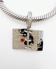 Love Letters Dangle Charm Openable I Love You Genuine 925 Sterling Silver 💖