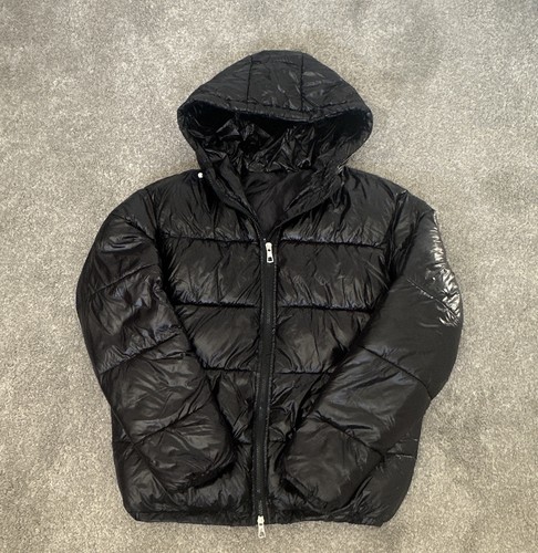 Men black hooded - men’s, shiny