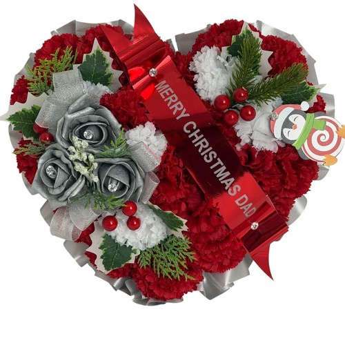 Christmas red heart - christmas, artificial