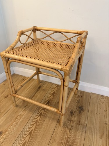 Vintage cane rattan side - vintage,