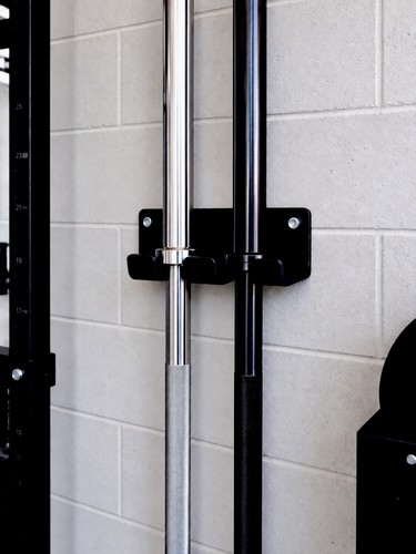 Wall mounted metal barbell - mounted,