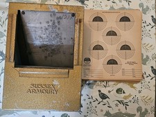 EXTREMELY RARE SUSSEX ARMOURY TARGET HOLDER JACKAL WOODSMAN AIR RIFLES PISTOLS
