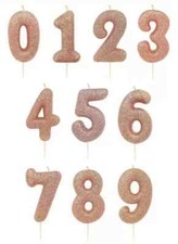 Glittery Cake Candles Number