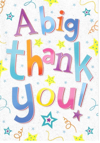 Big thank you - big, greeting