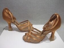 Diamant Ladies Dance shoe Mod. 035 for Latin in beige satin Size 3