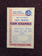 Motor cycle racing programme