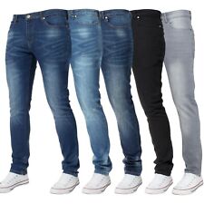 Kruze Mens Jeans Skinny Stretch Slim Fit Flex Denim Trouser Pants UK Waist Sizes