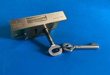 Vintage Brass Legge Half Mortise Till / R/H Door Lock + 2 Keys Cabinet Lock.