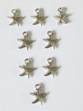 8x Antique Silver Ocean Beach