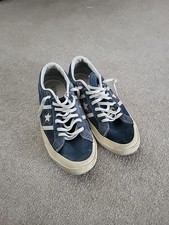 Vintage Converse One Star - Denim Suede UK Size 8.5 Model No 1CK136