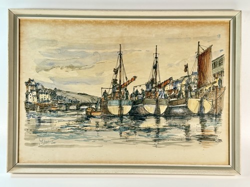 Poggio harbour watercolour - poggio,