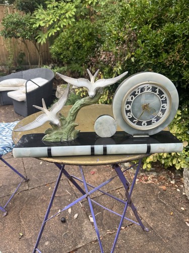 Art deco style mantle clock - deco,