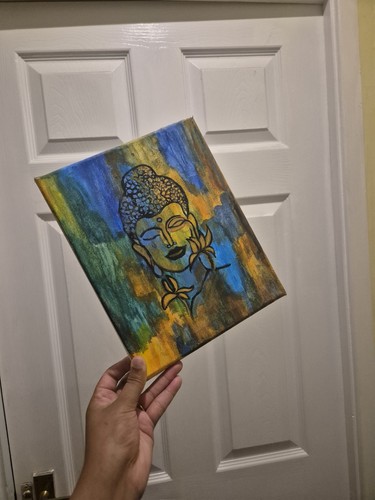 Original hand painted buddha - hand,