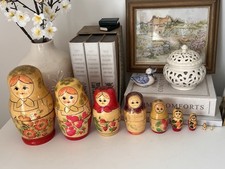 Vintage Pink & Yellow Set of 9