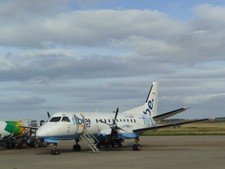 Photo 6x4 Inverness Airport Fisherton/NH7451 A Saab 340B, headed for She c2009