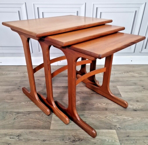 Vintage nest tables - -, three