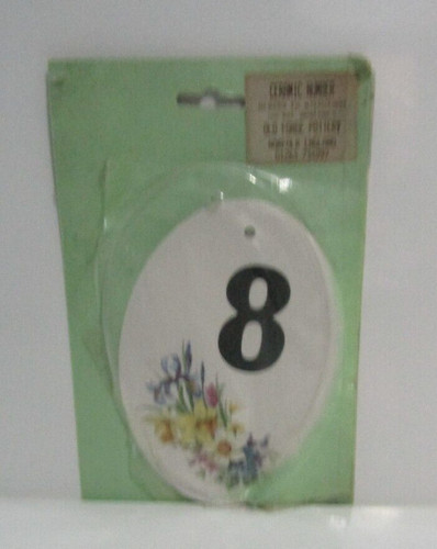 House number ceramic door - ceramic,