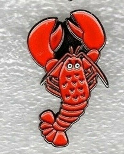 Lobster pin badge nice red - pin,