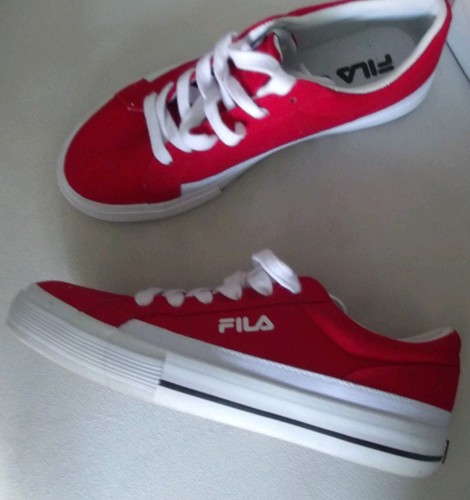 Fila canvas shoes - shoes, red-white